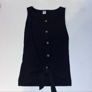 black bottom down tank top